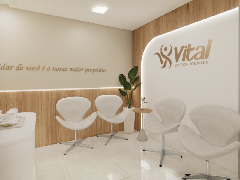 Consultório de estética planejado com marcenaria sob medida